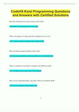 CodeHS Karel Programming Questions and Answers with Certified Solutions1022