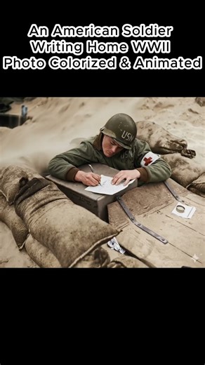 An American Soldier Writing Home – WWII Colorized & Animated by AI