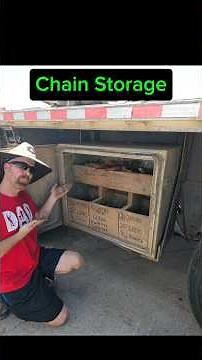 Custom chain storage for flatbed trucking