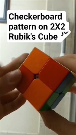 Checkerboard pattern on 2X2 Rubik's Cube (English dub)