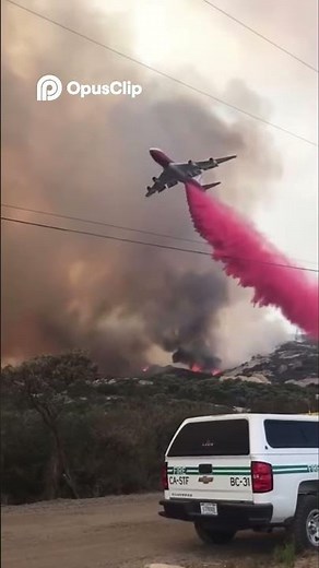 Wildfire vs. 747 Supertanker: Fire Battles Blazing Inferno #shorts