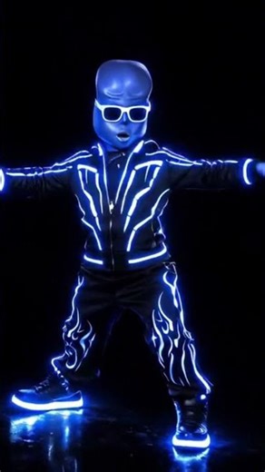 Blue Da Ba Dee RGB Dance 🔵 Neon Dance #shorts