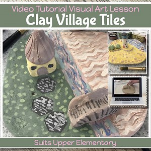CLAY HOUSE Art project with VIDEO GUIDE lesson plan for Ceramics 4th - 6th grade