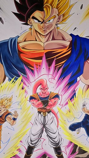 2.8K views · 436 reactions | 22 hours of Drawing for me vs 1 minute of watching for you  If you also have a great idea for a Custom Drawing just send me a Message, so we can create a unique piece of art for you aswell 欄 #tolgart #drawing #goku #vegeta #majinbuu #vegito #dbz #dragonballz | TolgArt | Facebook