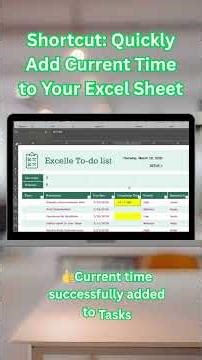 How to Quickly Add in the Current Time in Excel #excelbasics #excelproductivityhacks #exceltips