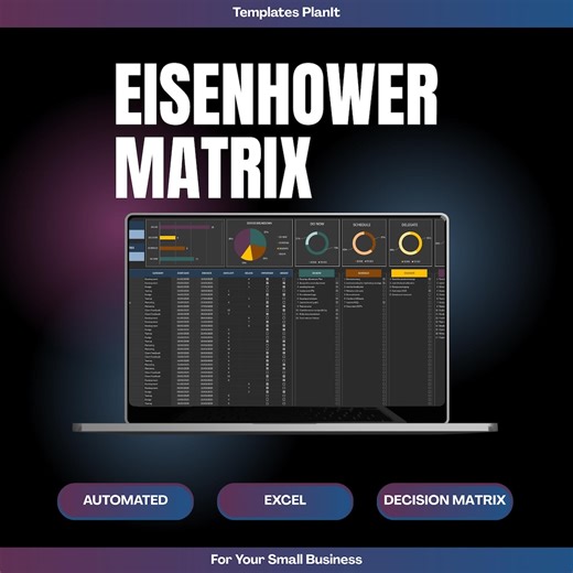 Eisenhower Matrix Excel Template Task Tracker to Do List Priority Planner Task Manager Project Management Productivity Planner - Etsy