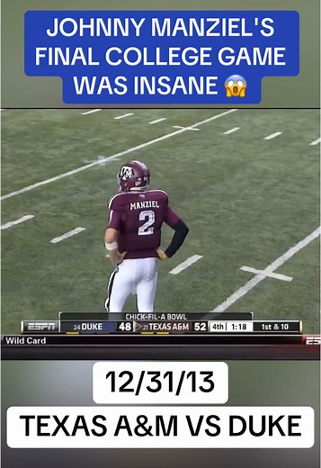 What A Game 🔥 #collegefootball #football #nfl #ncaa #cfb #cfp #rosebowl #sugarbowl #cottonbowl #rivalry #bigten #big10 #big12 #acc #sec #nationalchampionship #bcs #fbs #nil #johnnymanziel #texasaggies #texasam #duke #bluedevils