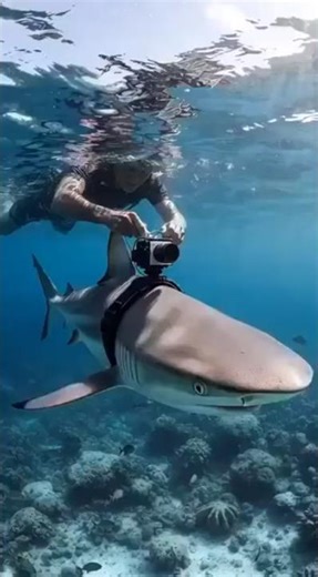 POV: Camera Mounted On A Reef Shark 🦈 Hunting Through Coral Reef