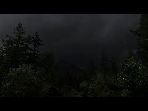 Mountain Thunderstorm in Distance | Camping in Deep Forest | Calm Before the Storm | 3 HOURS