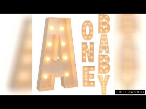 91.5CM Giant Letter Led Light Frame Box Baby Shower Christmas 1st Birthday Wedding Party Decor DIY N