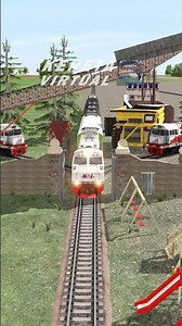 PERTEMUAN 3 KERETA #keretaapi #kereta #train #railway #india #automobile #shorts #fyp #viral #lucu