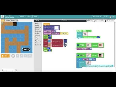 (12) Code.org Sprite Lab - Lesson 4 - Build Level 2 Function