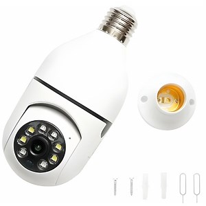 Camera WiFi 2.4G&5G 5MP, Rotire 355°, Mod Nocturn, BiDirectional, Supraveghere Wireless CCTV IP E27, Zoom Digital 4X, Functie de Urmarire Inteligenta - eMAG.ro