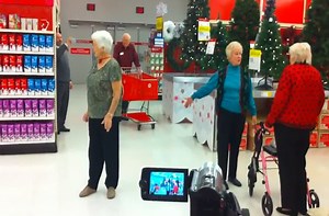 Senior citizen flash mob at Target.