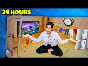 Living in a Cardboard House🏠 for 24 Hours Challenge *Gone Wrong*😭 | SAMREEN ALI