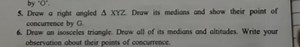 Draw a right-angled triangle XYZ. Draw its medians and show the... | Filo