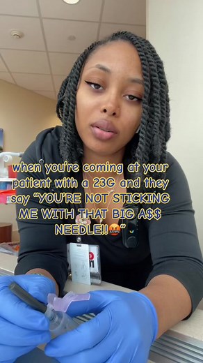 like babe, this needle is not large.. pls just hold still so this can be over with!😫 #phlebotomy #phlebotomist #phleblife #hospitallife #healthcare #funny #viral #trending