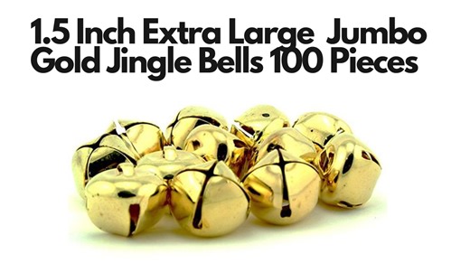 Watch 1.5 Inch 36mm Extra Large Gold Jingle Bells Bulk 100 Pieces on Amazon Live