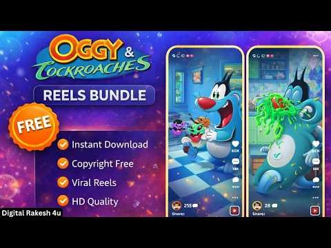 Oggy & Cochroaches Reels Bundle Free / New Ai Reels Bundle Free Download 2026 By Digital Rakesh 4u