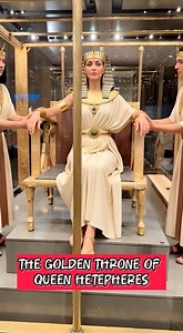 The Golden Throne of Queen Hetepheres #ancientegypt #history #pyramidsofegypt #egyptianmuseum