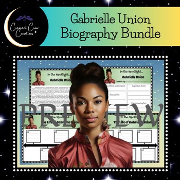 Black History Figure Gabrielle Union Biography Bundle Research Project