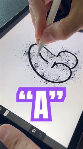 How to “A” graffiti with #procreate #graffiti #graff #graffitiart #procreatebrushes #drawing
