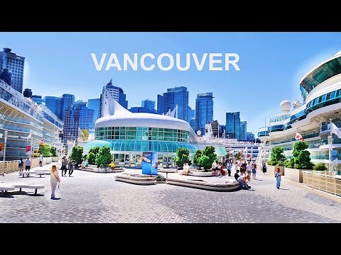 Vancouver Harbour and Vancouver Lookout Tower Restaurant | 4K Walking Tour