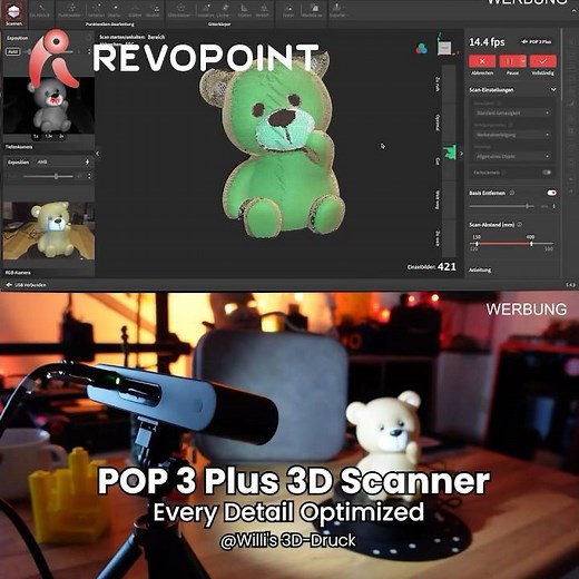 Revopoint POP 3 Plus: Scanning a Teddy Bear