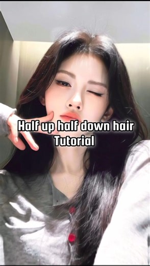 half up half down hair tutorial #aestheic #fypシ゚viral