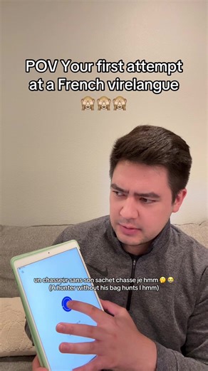 J'aurais peut-être besoin d'un peu plus de pratique 🤷‍♂️🧐 What virelangue should I try next? 😁 #virelangue #french #frenchtiktok #learninglanguages #pingoai