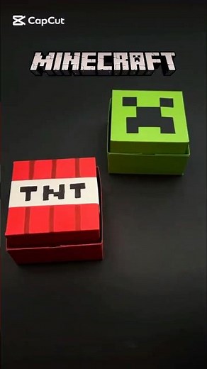 DIY Minecraft Creeper Paper Toy - Exploding Box #minecraft #crafts #diy #tutorial