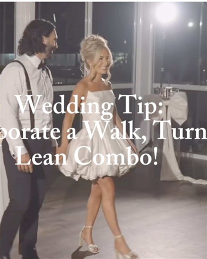 Incorporating a walk, turn and lean combo into a first dance! ✨ Ebony & Gabriele made it look absolutely spectacular. #firstdance #weddingdance #YourFirstDanceCo #weddingreel #dancereel