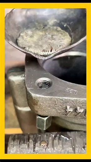 Real Engineerings | Engineering & Technology & Gadgets & DIY on Instagram: "Liquid Metal Repair: Restoring Threads with Molten Casting! 🔩🔥 ​Observe the ingenious process of restoring a damaged threaded hole using a molten metal casting technique! This is where a worn-out heavy machinery part is saved from the scrap heap, transforming a stripped void into a functional fastening point using a fusible alloy. ​The Art of Liquid Metal Restoration ​This process is a classic example of mechanical rep