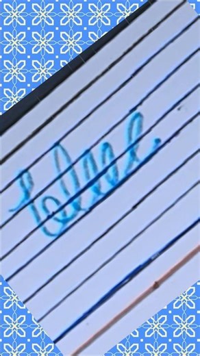 Writing "blue" in Cursive Writing | #shorts #calligraphy