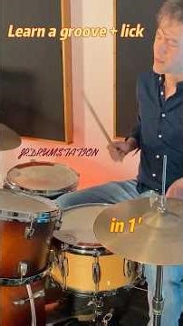 Learn a Groove + Lick in 1' #drummer #drums #drumlessons #musiceducation #musiclessons