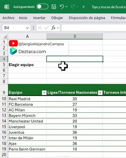 Validation list in Excel with data from a Table #shorts