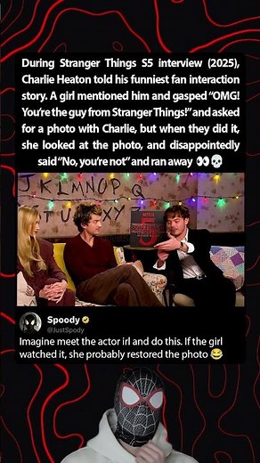 During Stranger Things S5 interview (2025), Charlie Heaton told a story