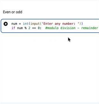 python code to check for even or odd number