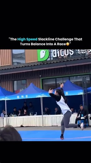 ⚽ Sports | 🎮 Gaming | 🎞️ Daily Reels on Instagram: "Slackline speed racing is one of China’s most intense and visually surprising balance sports. Athletes sprint across a narrow, tensioned slackline that shakes under every step, forcing them to rely on perfect coordination, core strength, and lightning-fast footwork. Unlike normal slacklining, where the goal is stability or tricks, this version is a pure race—speed, balance, and recovery happening all at once. Every step sends the line oscilla