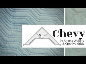 Machine Quilting Chevrons and Curvy lines with Angela Walters' newest ruler Chevy