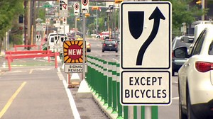 Transportation planning director Don Mulligan talks about the opening of the 12th Avenue leg of the cycle track network pilot project.