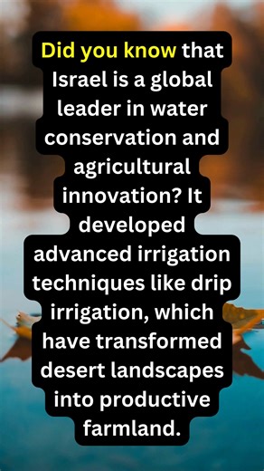 65K views · 5K reactions | NOW YOU KNOW Do you know that Israel is a global leader in water conservation and agricultural innovation? It developed advanced irrigation techniques like drip irrigation, which have transformed desert landscapes into productive farmland.#angbuhaykosaisrael #doyouknow | Ang buhay ko sa Israel | Facebook