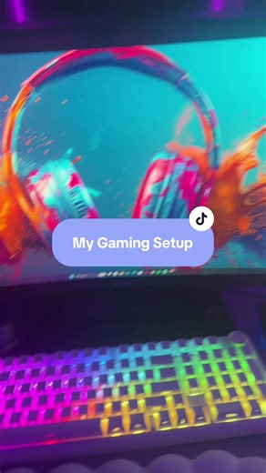 So happy with my new setup! 😍 I’ll be doing a tutorial on my Just Dance setup next so stay tuned. 💃 #justdance #pcgaming #keyboardasmr #mysetup #fypageeeeeeeee