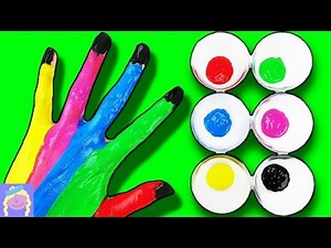Learn Colors with Finger Family Hand Painting Song #1