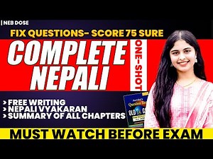 Complete Class 12 Nepali One Shot Video || All Chapters + Free writing + Nepali Vyakaran 🤩|| #neb
