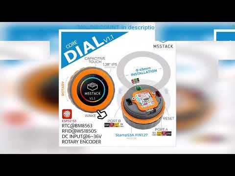 A must-have product! M5Stack Officail Dial v1.1-ESP32-S3 Smart Rotary Knob w 1.28" Round Touch Scr