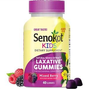 Senokot Kids Mixed Berry Laxative Gummy Age 2+, Senna Extract for Constipation Relief, 40 Ct - Walmart.com