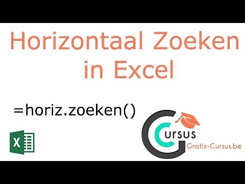 Horizontaal Zoeken in Excel of Google Spreadsheet - Gratis Cursus Excel #4