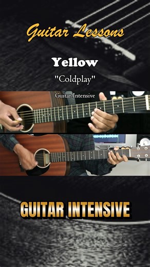 16K views · 144 reactions | Yellow - Coldplay - Easy guitar tutorials Martin Guitar #yellow #coldplay #martinguitar #guitarintensive #acousticguitar #acousticcover #acoustic #tutorialgitarmudah #tutorialgitar #easychords | Guitar Intensive | Facebook
