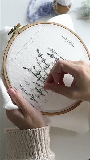 Embroidering a Needle Case